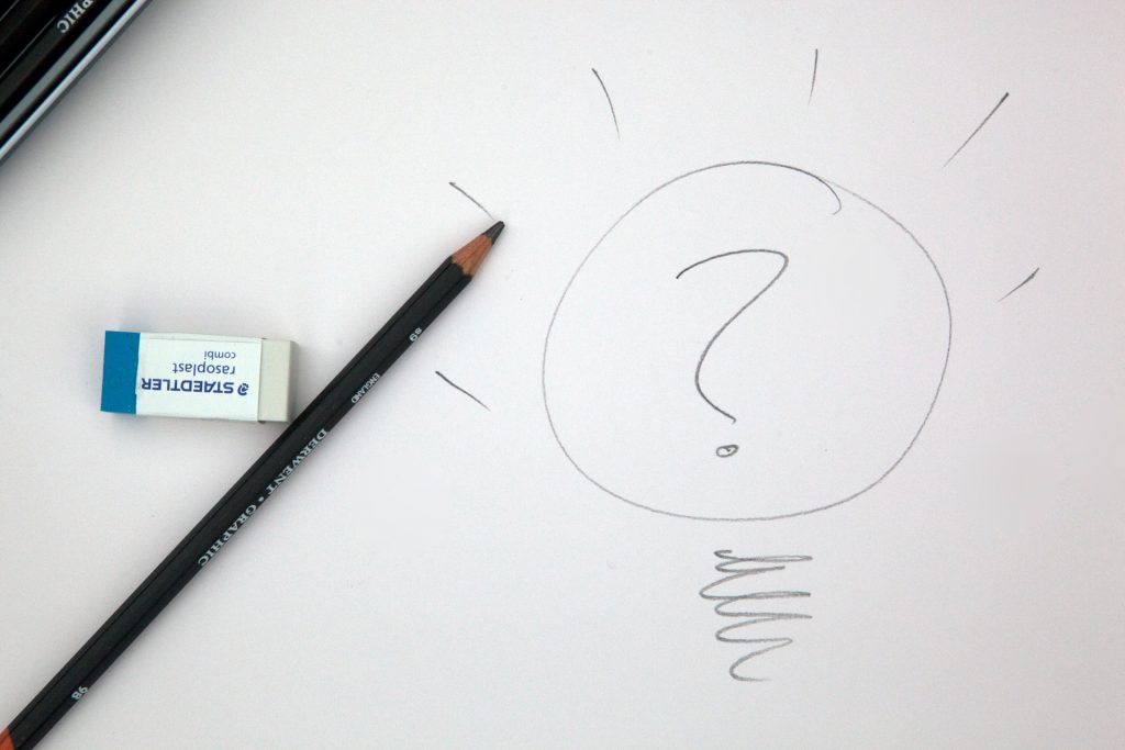 Content Strategy - pencil drawn question mark on paper