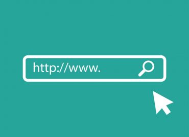 domain name in address bar with cursor