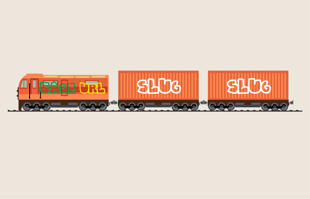 Freight train cargo cars illustration