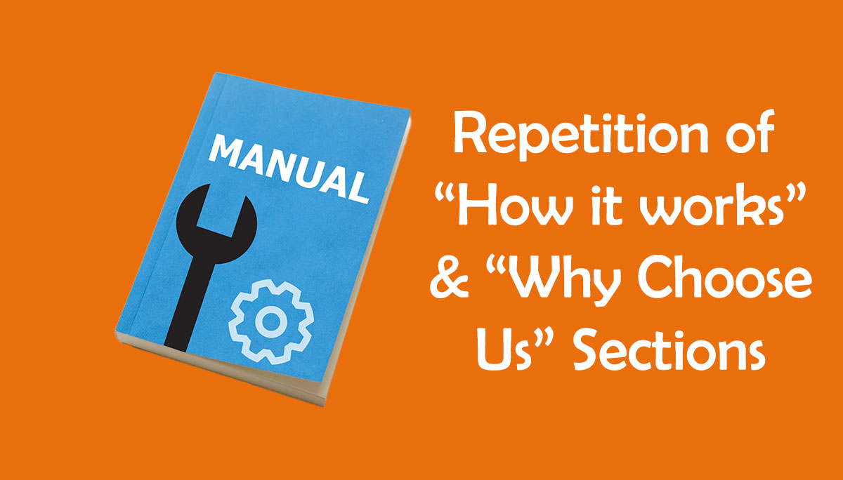 Web Content Strategy - Repetition of How it works Why Choose Us Sections click return