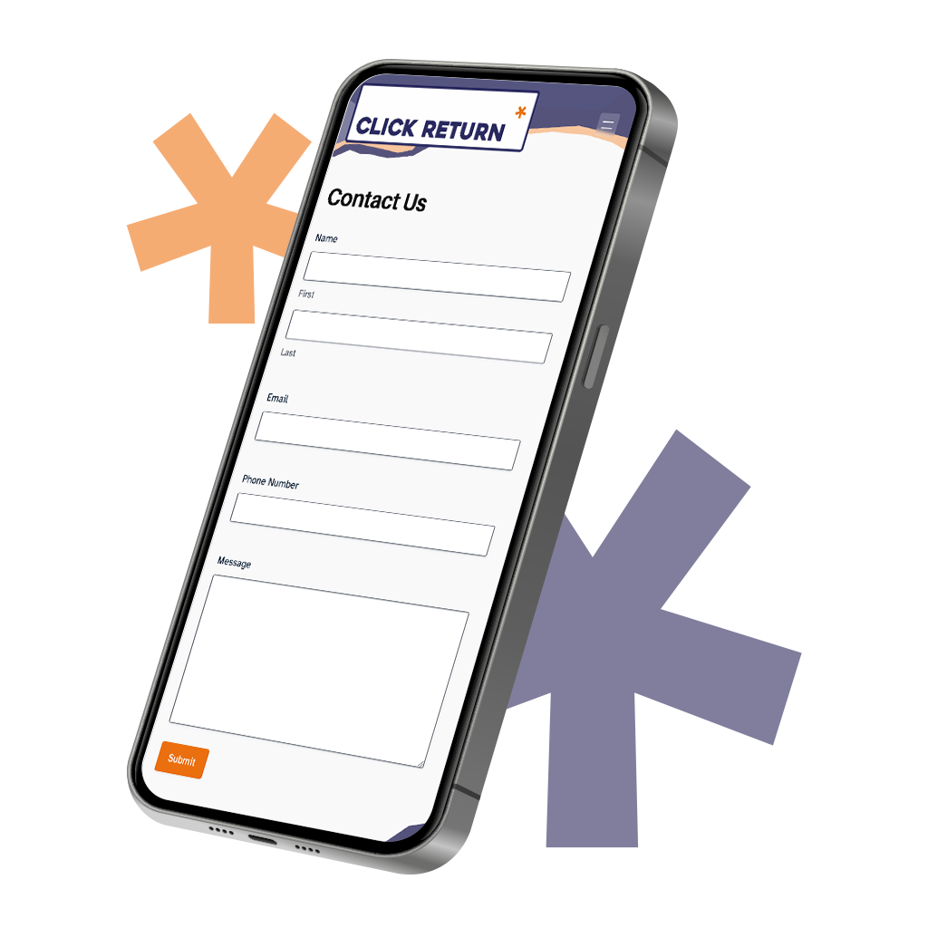 An iPhone with Conversion Tracking form displayed on it