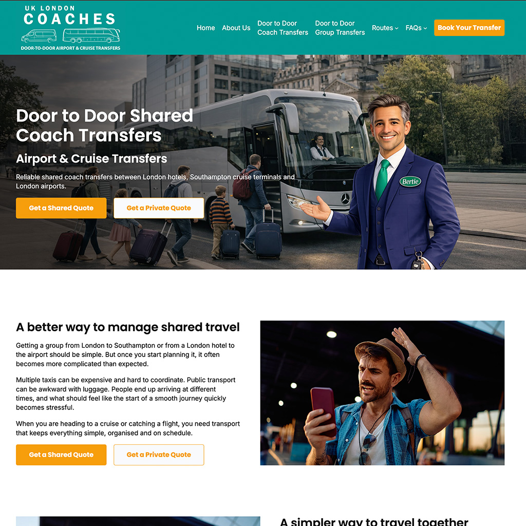 UK London Coach transfers page